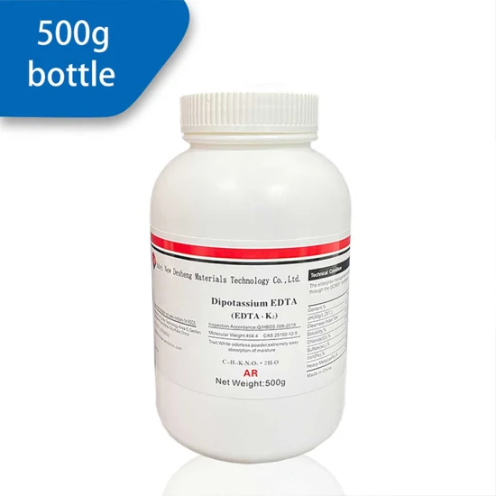 Additifs pour tubes de prélèvement sanguin EDTA 2K dipotassique à l'acide éthylènediaminetétraacétique